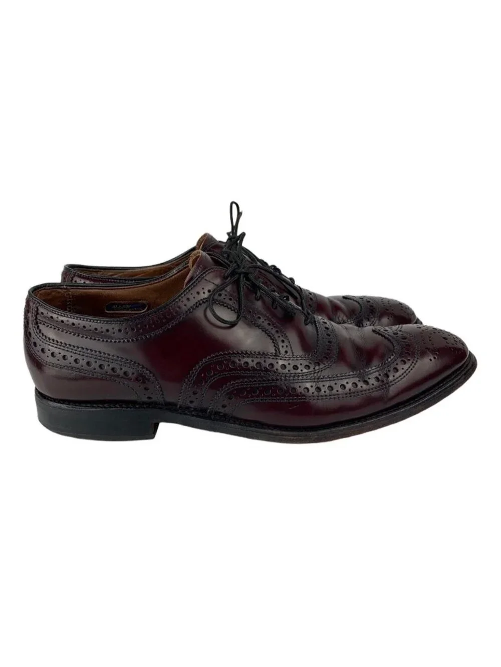 Allen Edmonds Burgundy Leather Wingtip Oxford Dress Shoes 8.5D USA